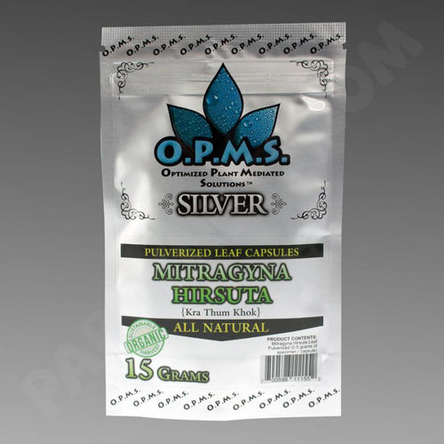 OPMS - Kratom Capsule Mitragyna Hirsuta Silver 15gm 30 Caps