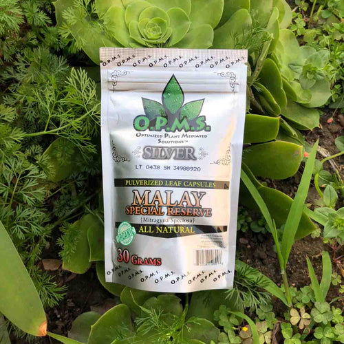 OPMS - Silver Malay Kratom Organic 30 Grams