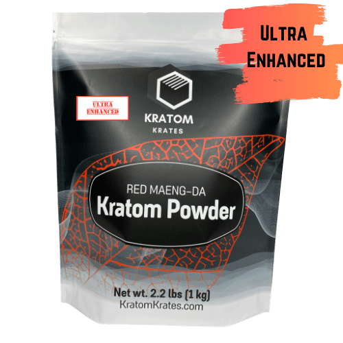 Kratom Krates - Kratom Powder Tea Red Maeng Da Ultra Enhanced For Sale