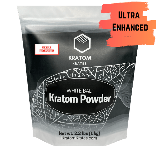 Kratom Krates - Kratom Powder Tea White Bali (Horn) Ultra Enhanced For Sale