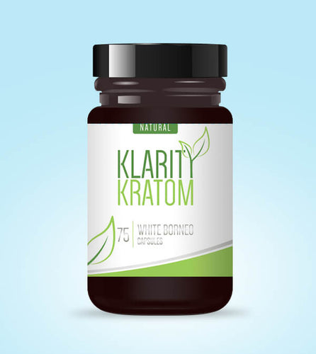 Klarity Kratom - Kratom Capsules White Borneo 12 Capsules (KRATOM SAMPLES)