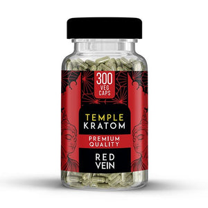 Temple Kratom - Capsule Red Vein 300ct
