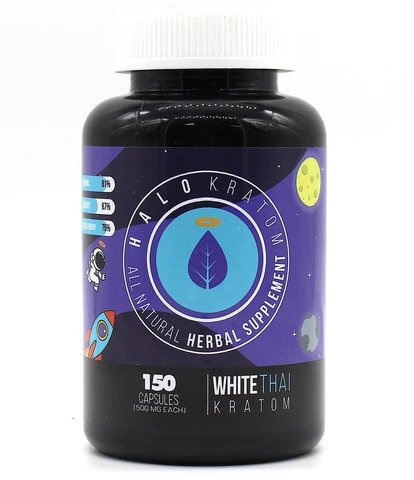 Halo - Kratom Capsule White Thai 150ct