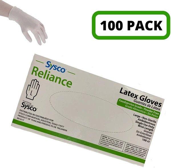 Sysco - Latex Gloves Box of 100 Count
