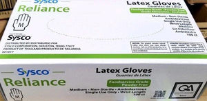 Sysco - Latex Gloves Box of 100 Count