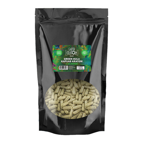Earth Kratom - Capsule Green Hulu 1kg