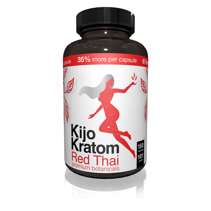Kijo Kratom - Kratom Capsule Red Thai 150ct For Sale