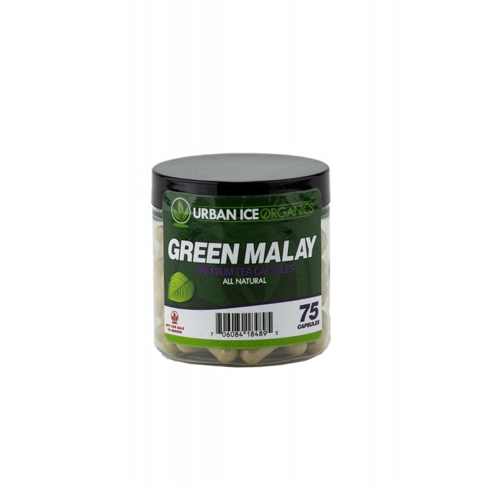Urban Ice Organics - Kratom Capsule Green Malay Premium Tea 75ct