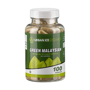 Urban Ice Organics - Kratom Capsule Green Malaysian 100ct